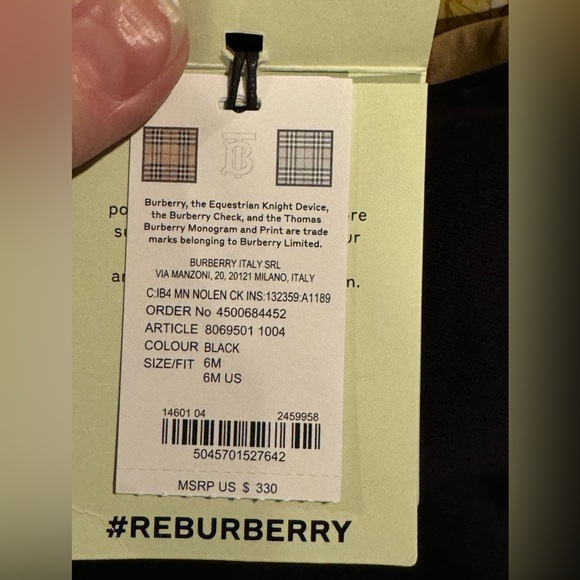 NWT Burberry Baby Boys Nolan Tapered Jogger Pants - Picture 7 of 7